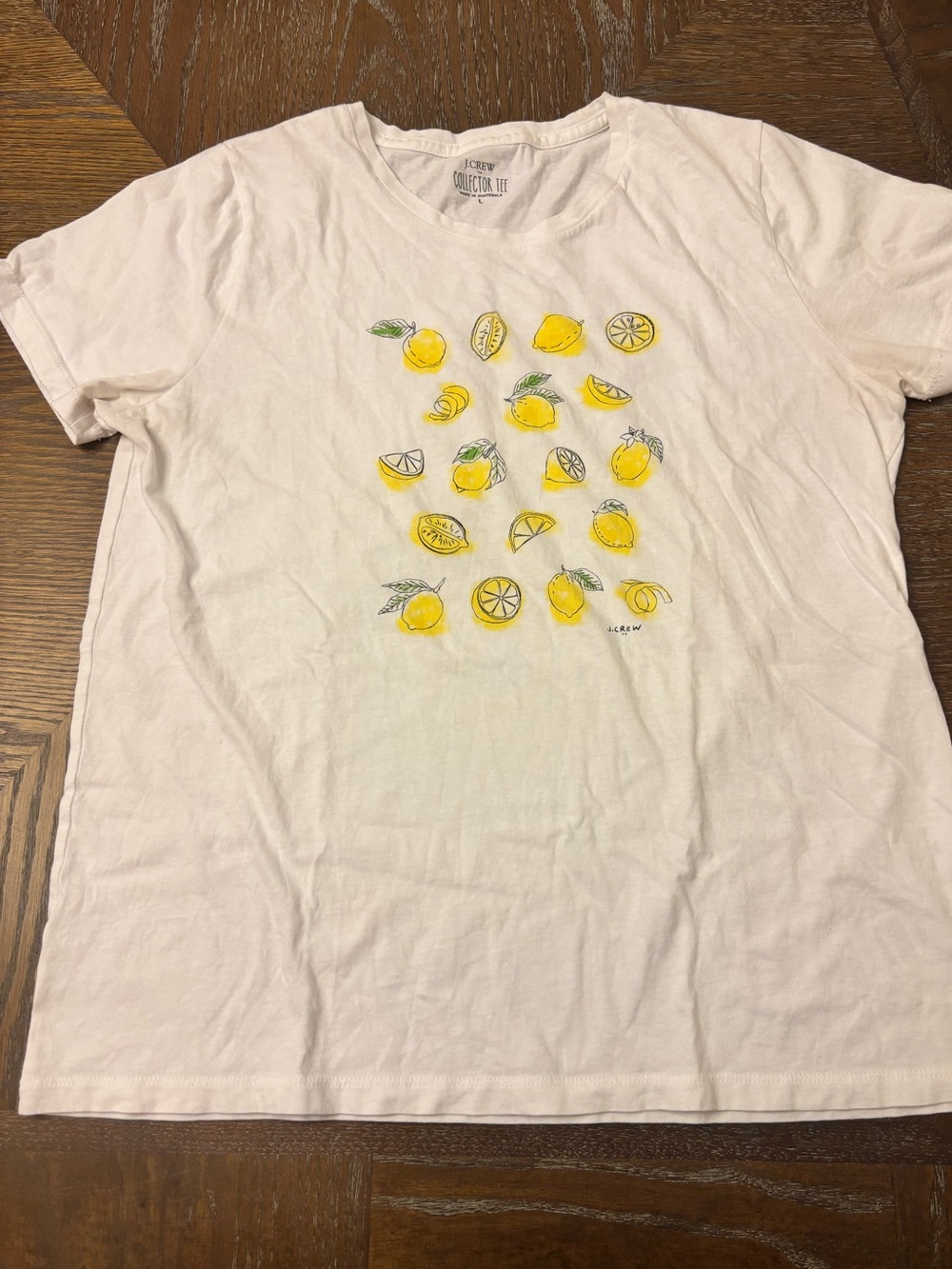 J.Crew Lemon Graphic Tee - Yellow on Cream